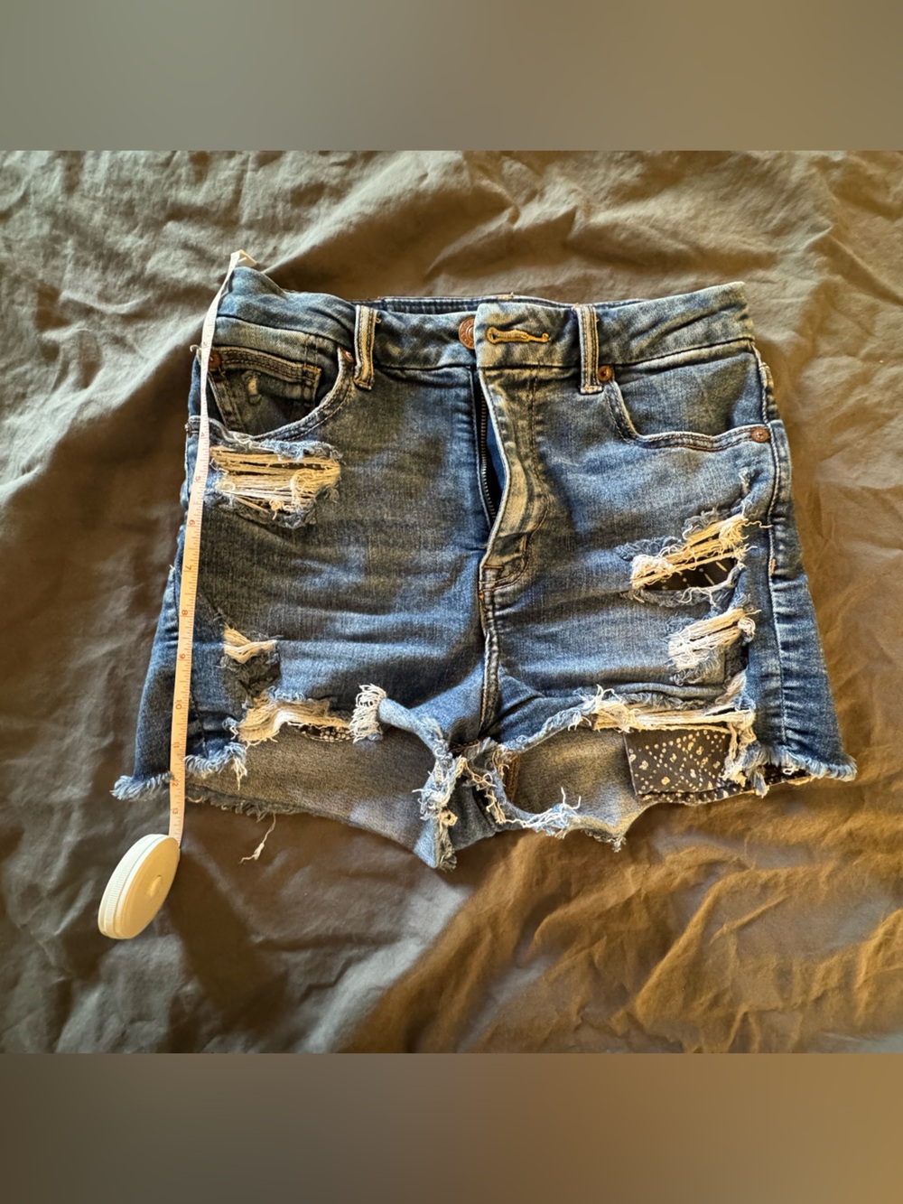 American Eagle Outfitters dark blue denim shorts